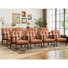 Fauteuil d'appoint classique avec accoudoirs et pieds en bois massif Chester