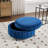 Upholstered  Swivel Barrel Armchair With Ottoman-48643586