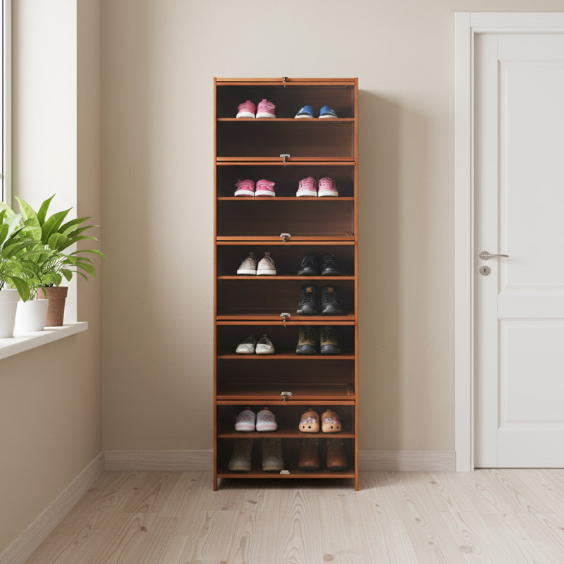 10 Tiers 20 Pair Shoe Storage Cabinet, 67.72" H x 23.62" W x 12.6" D