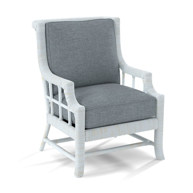 Lafayette Armchair, Bisque, White Performance Fabric; 0851-94