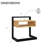 Merab Arland C-Shaped Nightstand & Side Table – Two-Tone with Open Storage