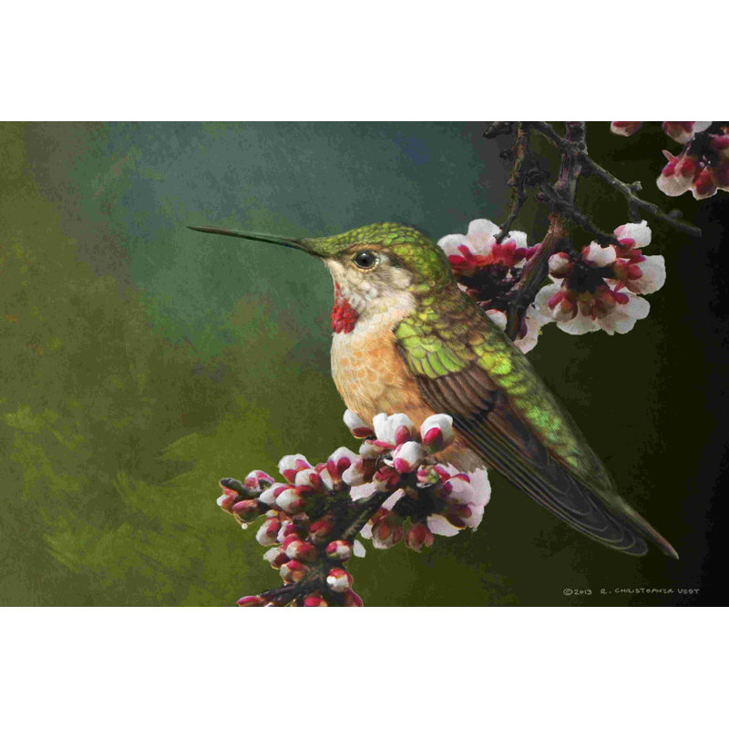 Hummer avec des fleurs, H 8 po x l 12 po