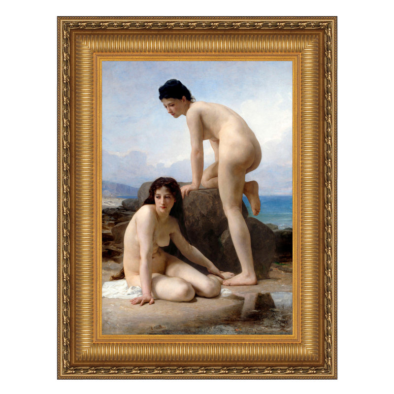 "The Bathers" par William-Adolphe Bouguereau sur toile, H 36,25 po x l 28,25 po