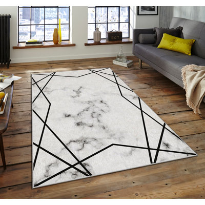 Tapis luxueux antidérapant, 100% polyester, 4,0 x 5,9 pieds, 740 g / m² | Velours avec impression numérique | Éponge stratifiée facile à nettoyer sous la machine, lavable à la machine | Parfait pour le salon, la chambre à coucher et la décoration intérieure