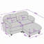 Canapé modulable 2 places en chenille avec pouf amovible-134768877