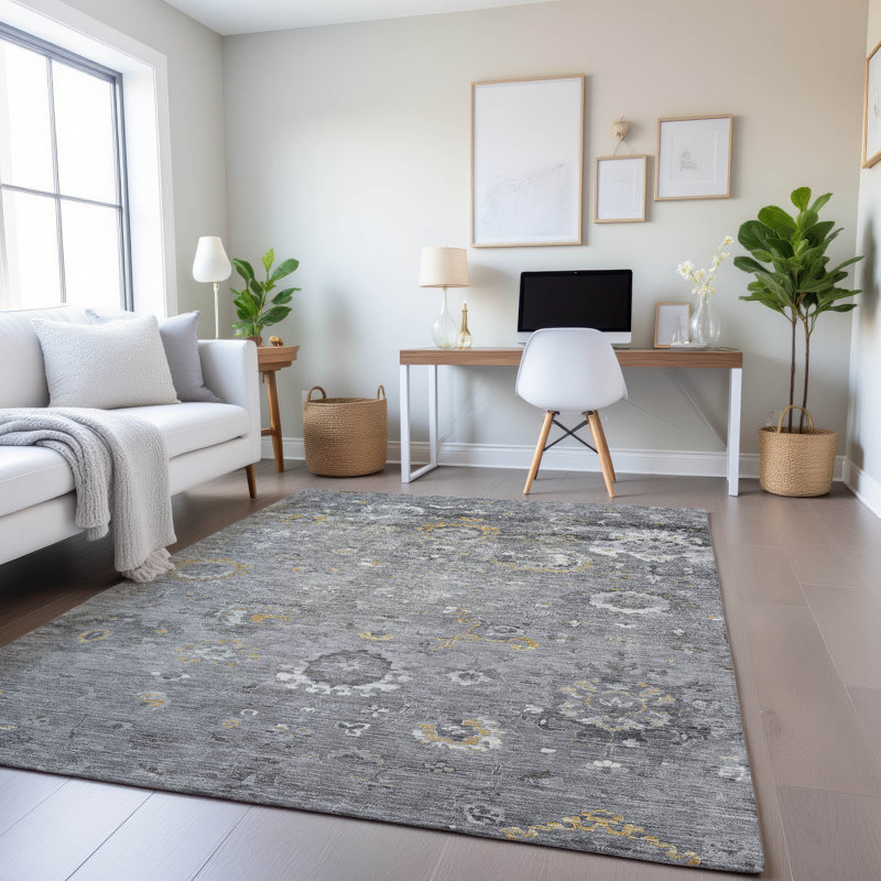 Tapis de qualité supérieure Sykora AMF1371 lavable à la machine, Rectangle 9 pi x 12 pi