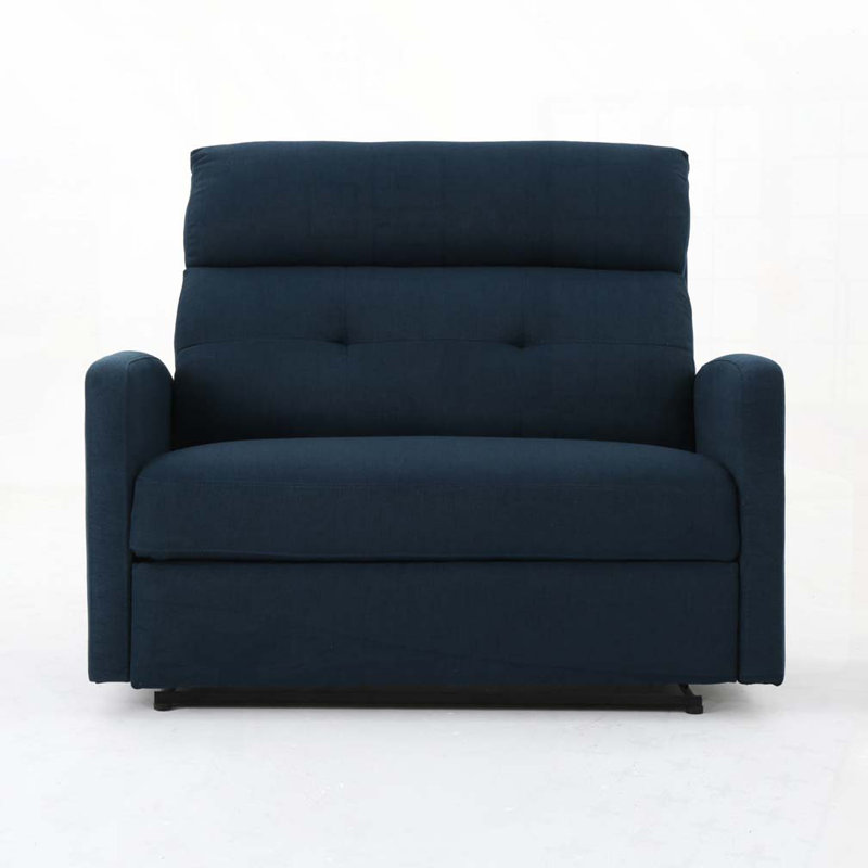Causeuse manuelle inclinable, Tissu bleu marine