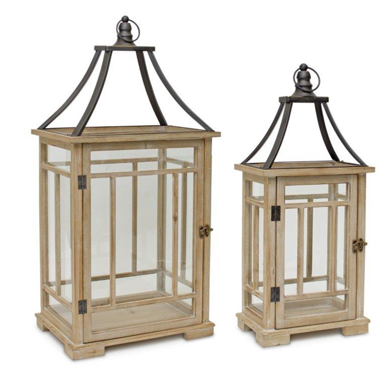 31'' H Wood Lantern