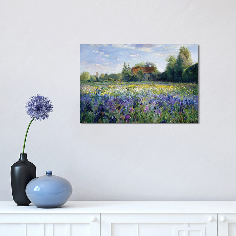Evening At The Iris Field by Timothy Easton - Wrapped Canvas Painting, 20.32 cm H x 30.48 cm W