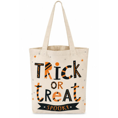 Sac fourre-tout d'Halloween en toile réutilisable, grand seau pour enfants, citrouille fantôme, pour la chasse aux bonbons.