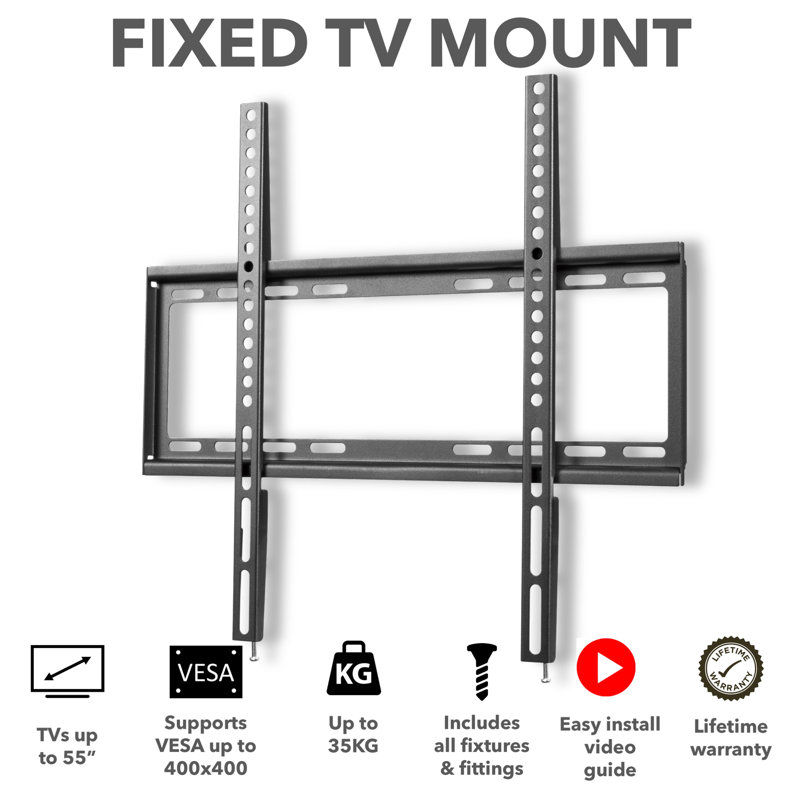 Talisha Symple Stuff Single Screen Wall Mount