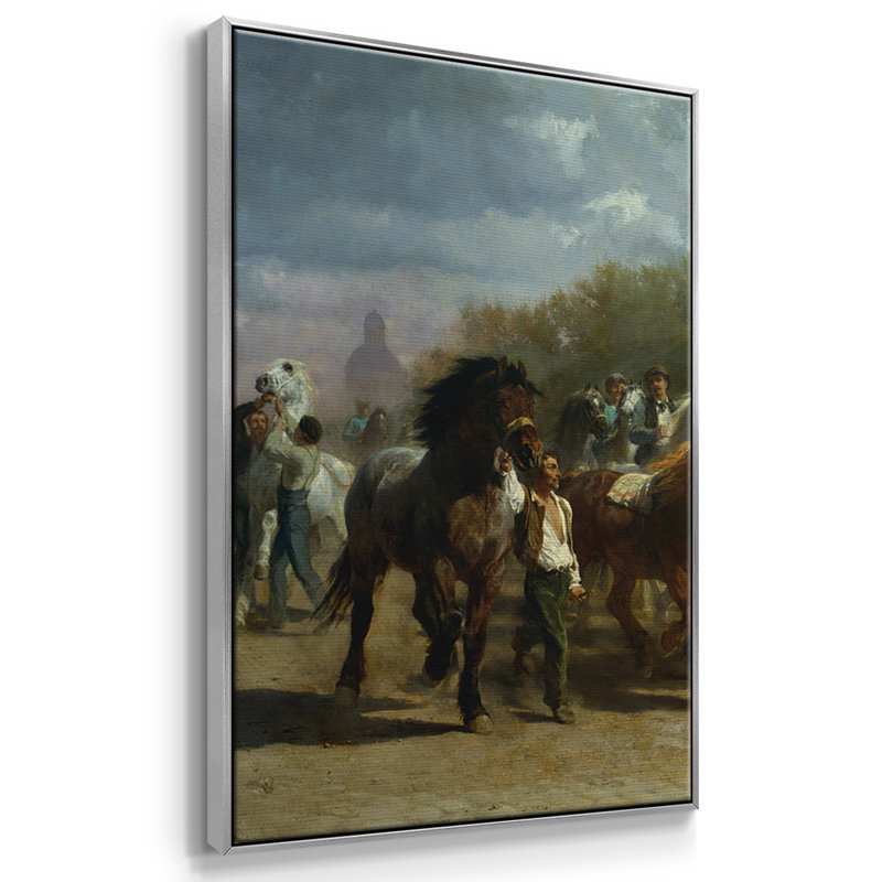 " The Horse Fair " 3 - Pieces, Silver  , 36" H x 75" W x 2" D