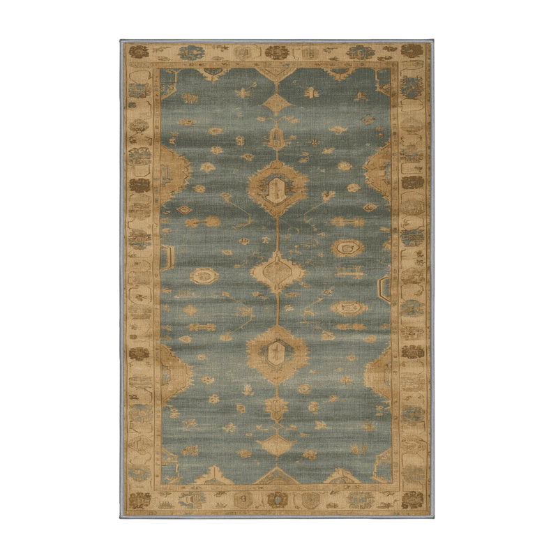 Machine Washable Overdyed Brown Area Rug, Rectangle 7' x 10'