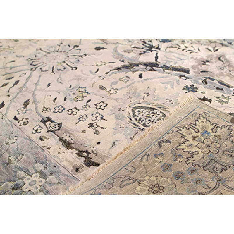 Hand-Knotted High-Quality Aqua Area Rug