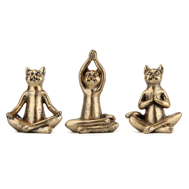 Ensemble de 3 figurines de yoga