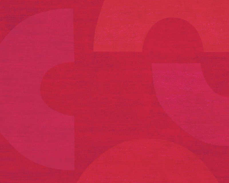 C Me Crimson Geometric Area Rug in Red, Rectangle 9' x 12'