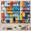 «Cityscape Colorful Patterns I», reproduction d'art sur toile-1145661954-1145661955