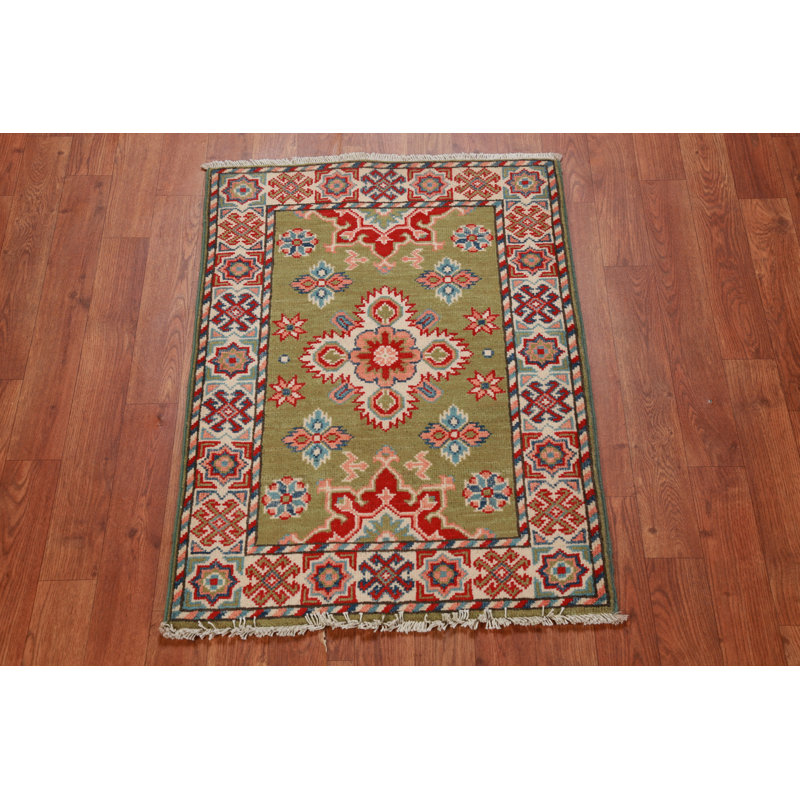 Tapis décoratif vert Kazak
