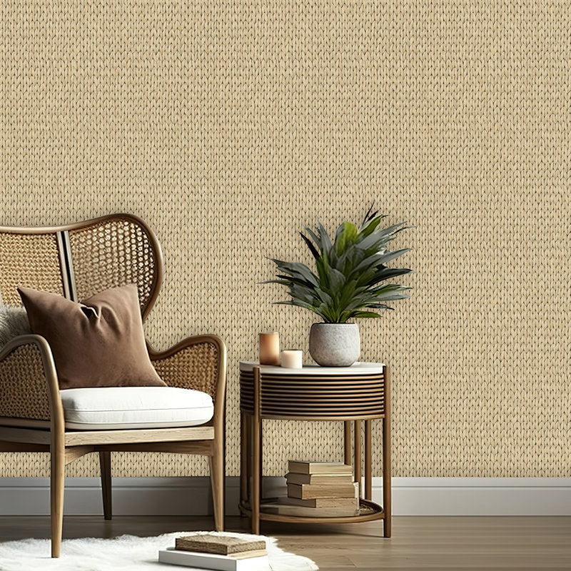 Papier peint en osier, Beige