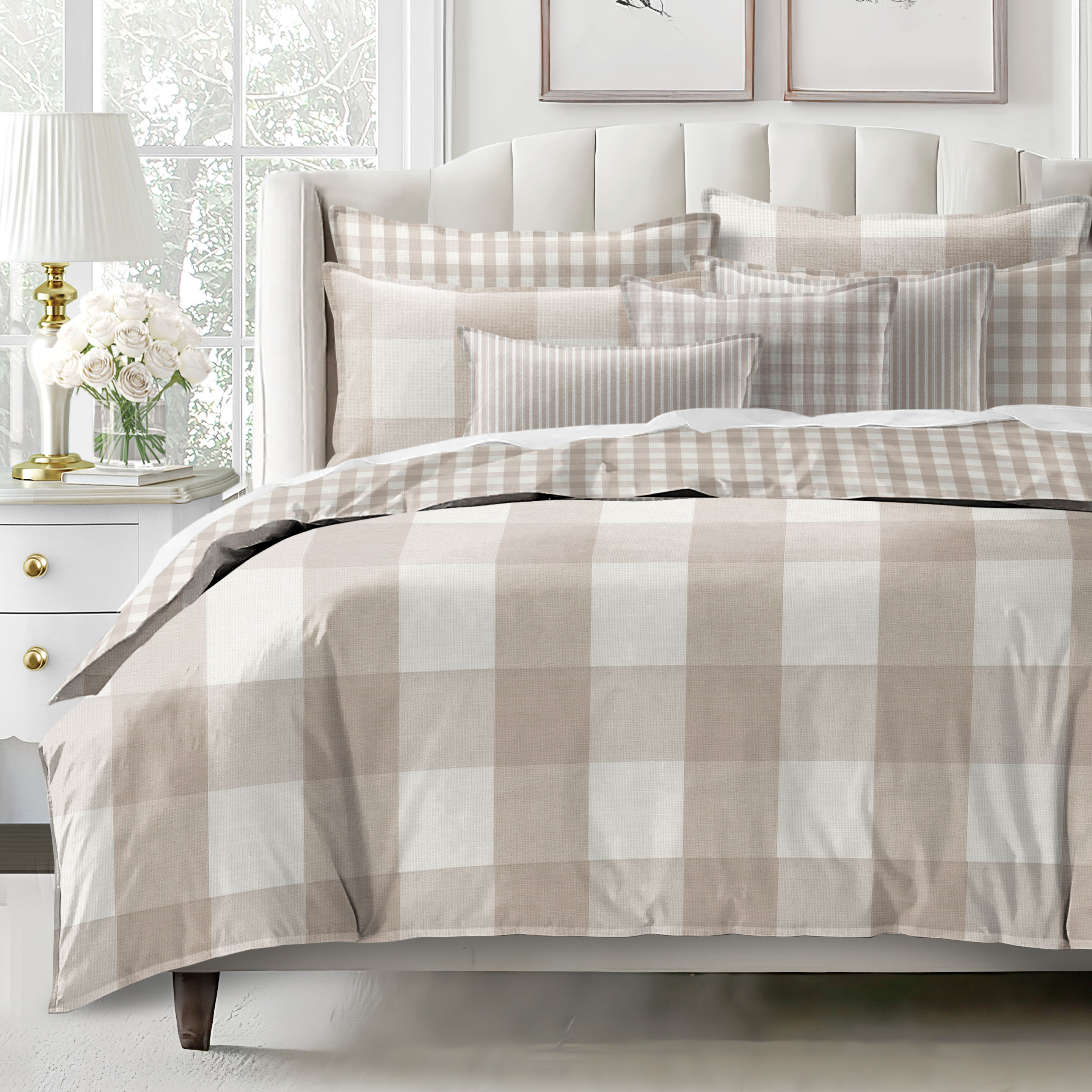 6ix Tailors Fine Linens Walker Buffalo & Check Comforter 8 Piece Designer Set | Wayfair