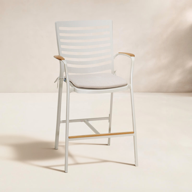 Brix Aluminum Outdoor Stool with Cushion