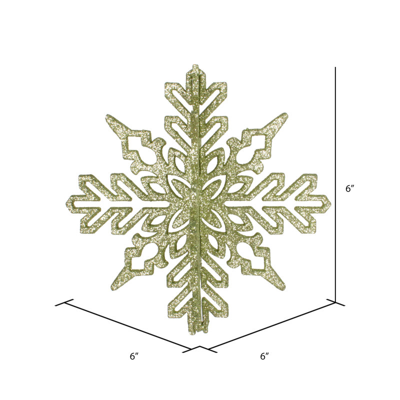 Ornement flocon de neige 3D, Céladon