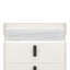 Ensemble de 2 tables de chevet, table de chevet avec 2 tiroirs et plateau de table en marbre, table d'appoint moderne pour la chambre à coucher, table de bout pour le salon, blanc-745337043
