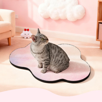Cloud-shaped Gradient Cat Scratcher With Durable Corrugated Surface