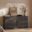 Buffet modulaire cannelé à 3 tiroirs, ébène-1680632985