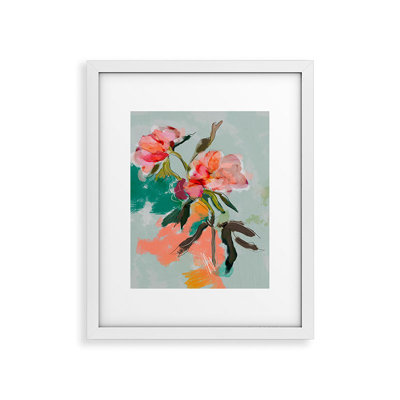 Motif floral abstrait pivoines - cadre photo unique