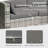 Wicker Patio Couch, Pe Rattan 3-Seat Sofa, Outdoor Furniture With Deep Seating, Cushions, Steel Frame, Gray