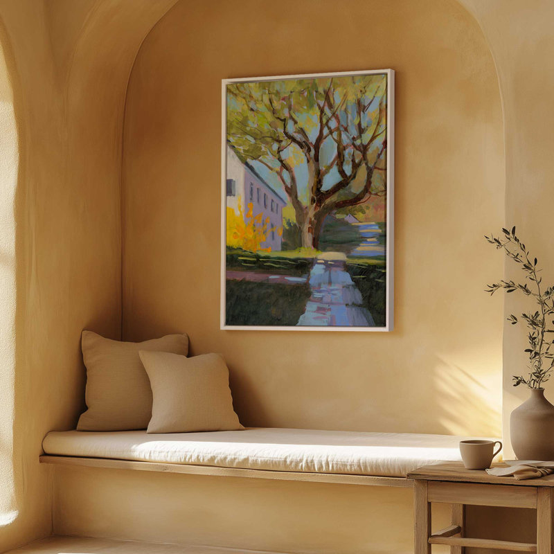 Tranquil Autumn Passage, reproduction sur toile dans un cadre, H 18,75 po x l 12,75 po, Chrome poli