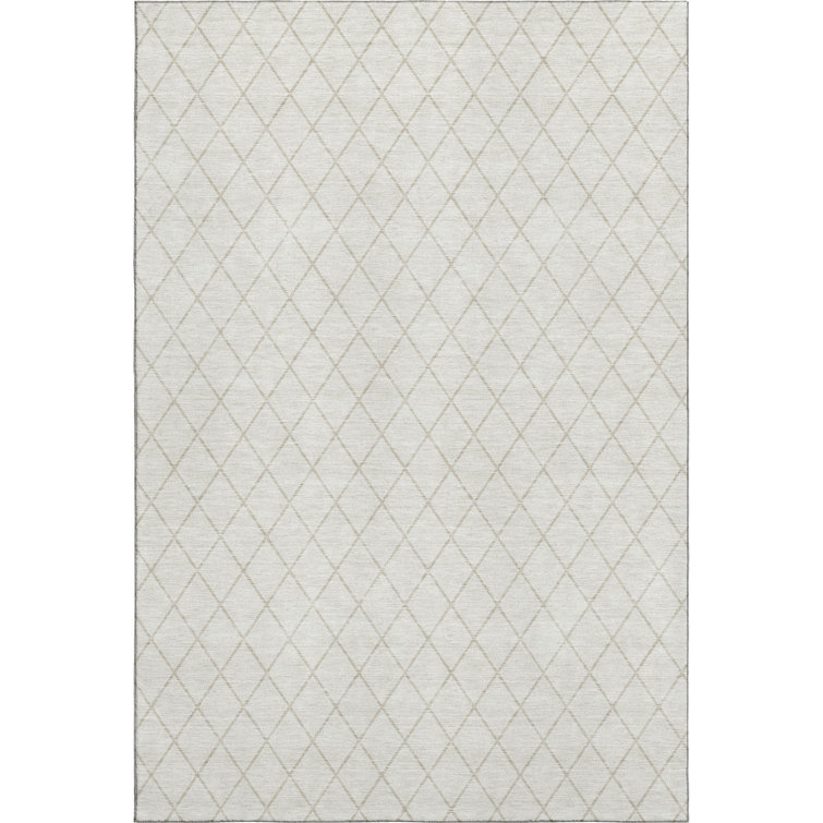 Premium Machine Washable Prisco Ivory Rug