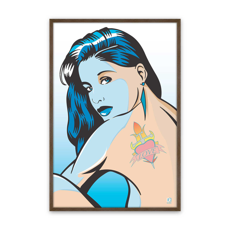 Encre et expression, Noyer, Framed Print without Mat, H 15 po x l 12 po