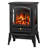 Winston Porter 15" Freestanding Fireplace Stove Heater With Realistic Flame For Home Office With Realistic Log Flame Effect, Adjustable Flame Effect/Brightness/Heating Mode, Overheating Safe Design