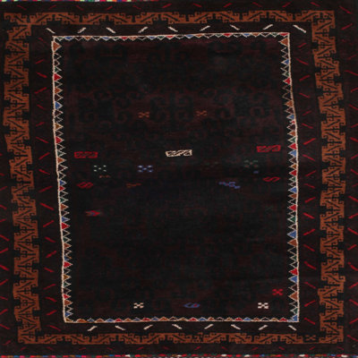 Tapis contemporain noir / brun