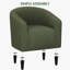 Fauteuil club rembourré en tissu-106296589
