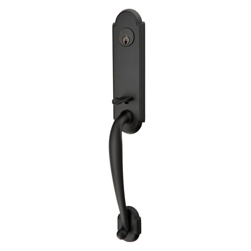 Entretoise tubulaire double cylindrique Emtek Richmond, Chrome poli, Poignée providence, Réversible