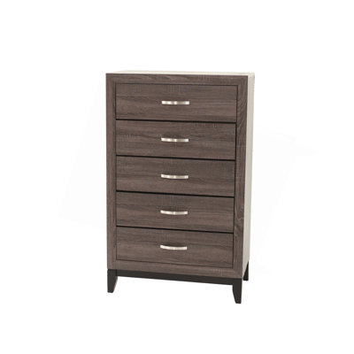 Commode en bois massif avec rangement 1 chambre 5 pièces