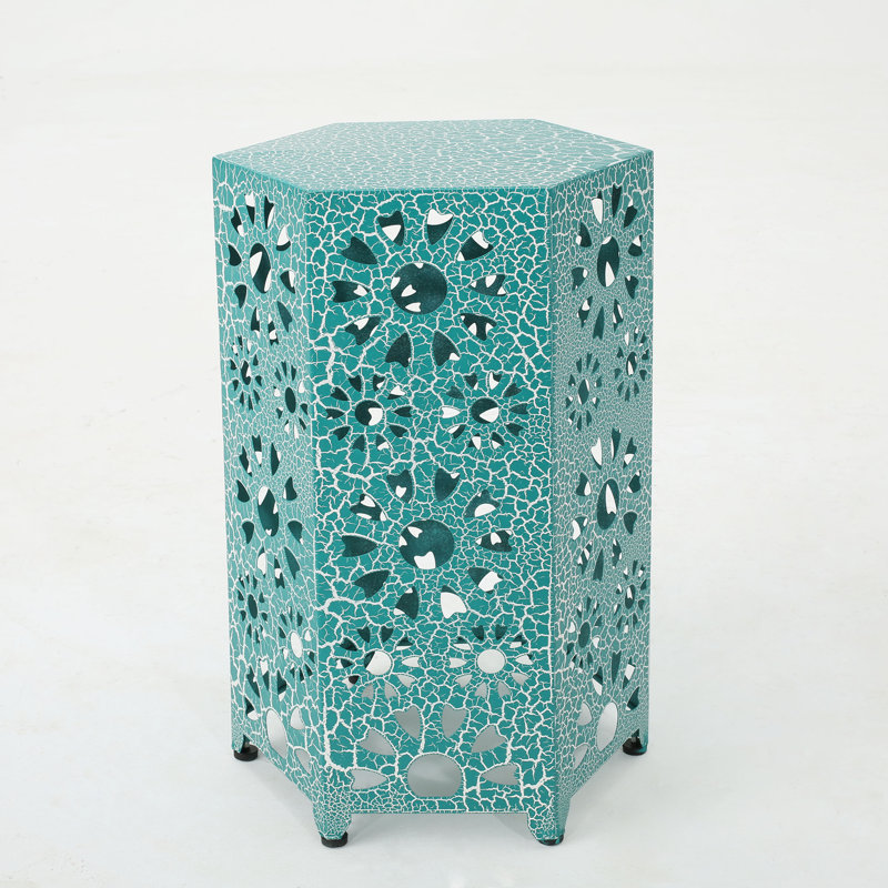 Crepeau Iron Nesting Tables, Teal