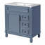 Meuble-lavabo de salle de bain avec lavabo en céramique, petit meuble-lavabo moderne, 2 tiroirs, tablette réglable-2117380418