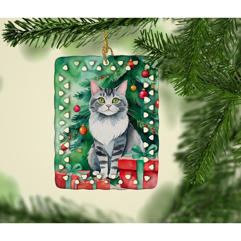 Ornement en porcelaine Foldex Exotic Fold, Chat exotique plié Foldex