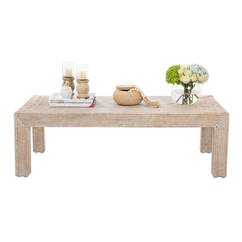 Andersen Solid Wood Top Single Coffee Table, Beige