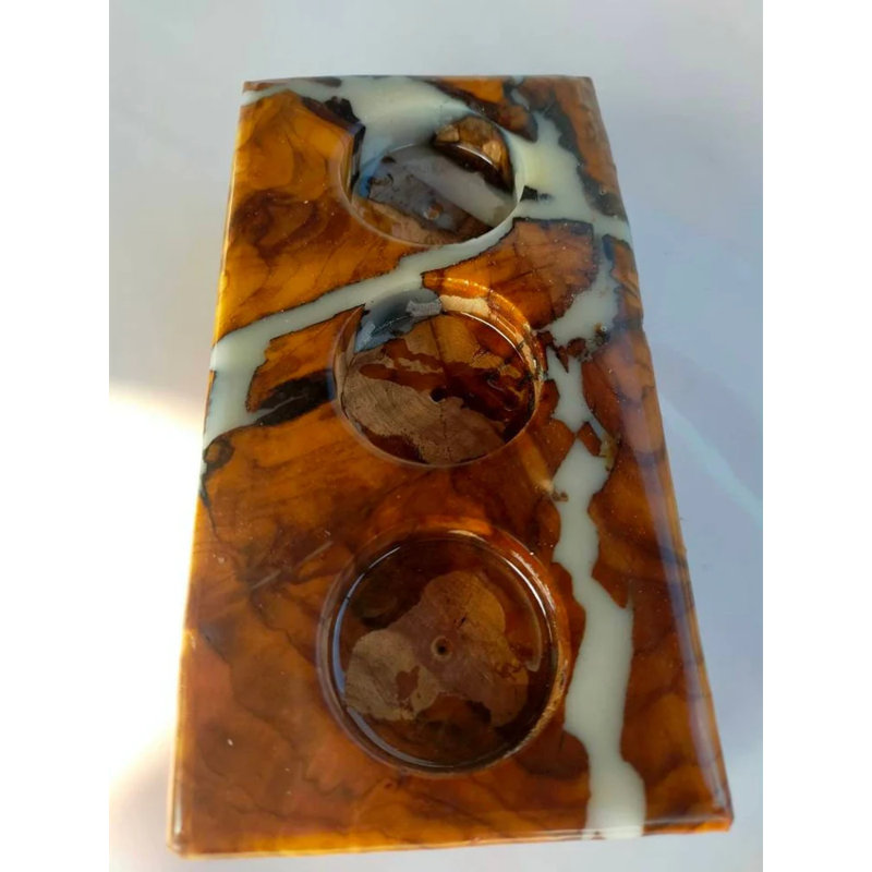 14'' H Wood Tabletop Candle Accessories