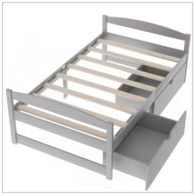Lit plateforme simple avec deux tiroirs