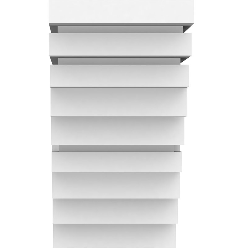 Support standard en PVC de qualité architecturale Landon, H 12 po x l 6,5 po x p 12 po