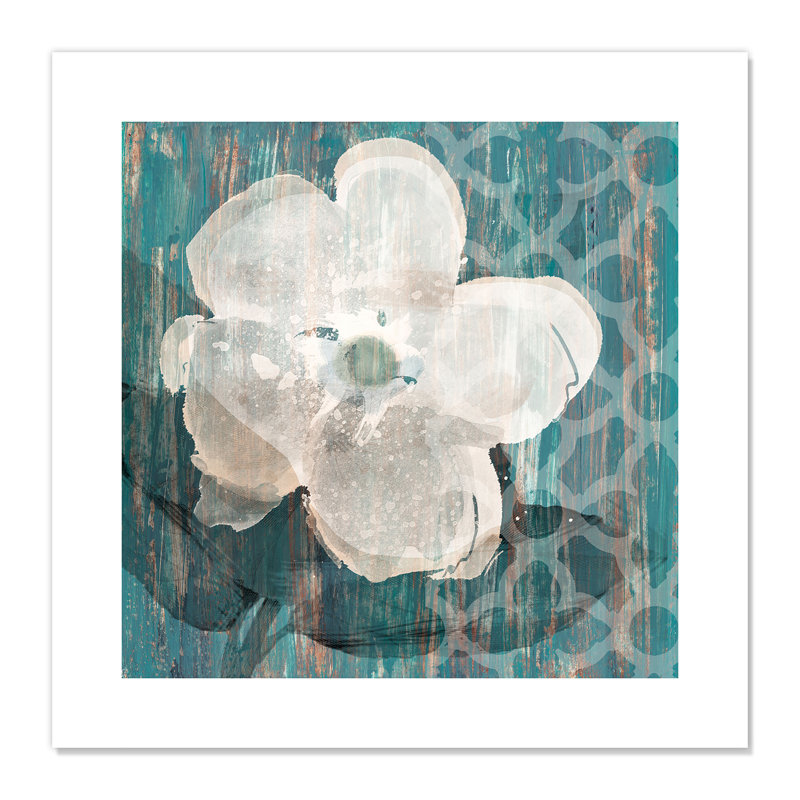 Crème de fleur - peinture sans cadre, H 20 po x l 20 po x P 0,1 po