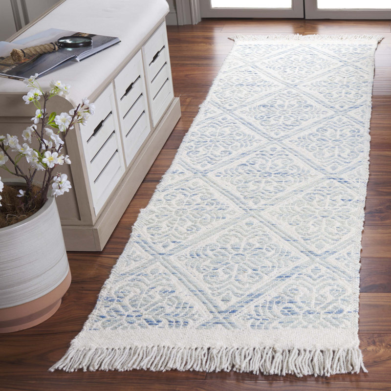 Joce Hand Woven Wool Geometric Rug, Runner 2'3" x 8'
