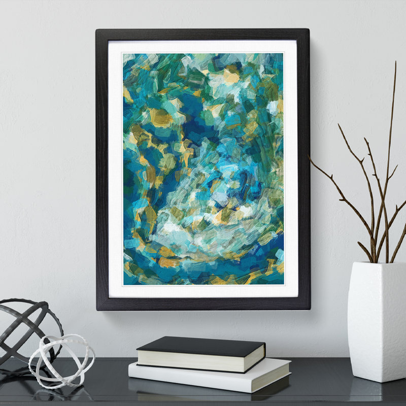 I Got You Abstract - Single Picture Frame Print, Black, 64cm H x 46cm W