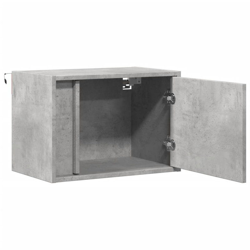 Dawane 50cm W Manufactured Wood Bedside Table, Concrete Grey